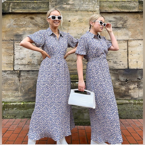 ASOS Dresses & Skirts - ASOS Labelrail x Olivia & Alice button-up short sleeve maxi dress women’s size 4
